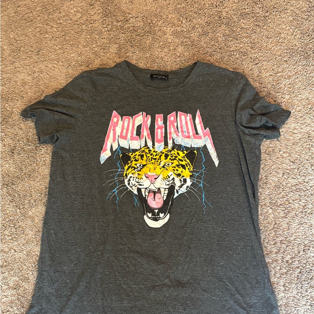 Kids Gray Rock & Roll Graphic T-Shirt